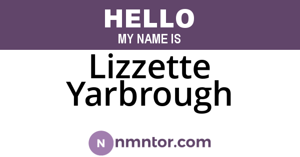 Lizzette Yarbrough