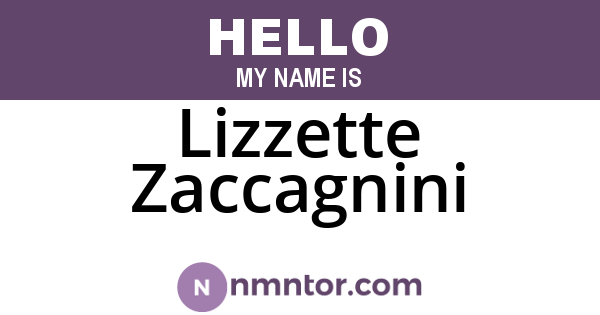 Lizzette Zaccagnini