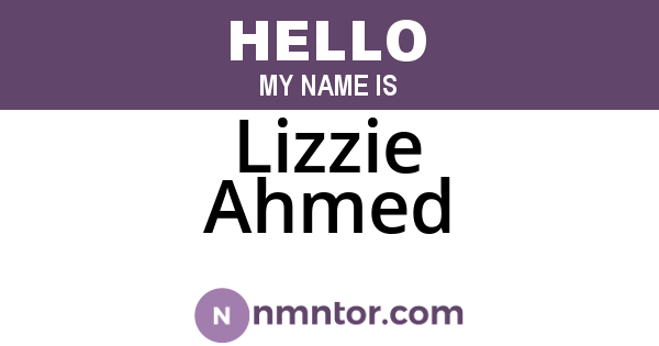 Lizzie Ahmed