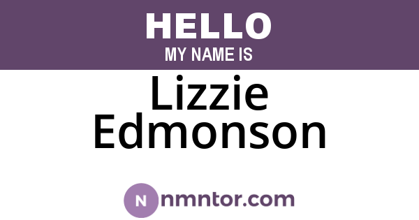 Lizzie Edmonson