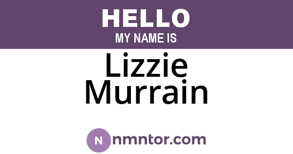 Lizzie Murrain