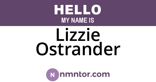 Lizzie Ostrander