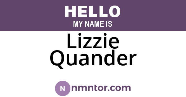 Lizzie Quander