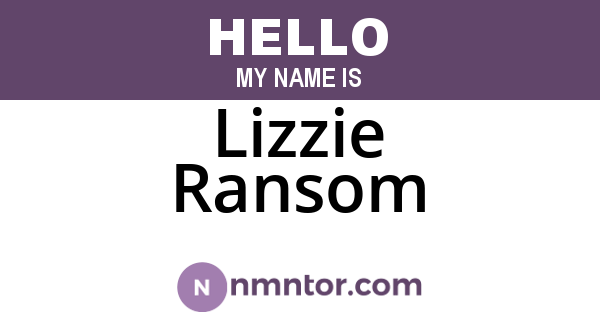 Lizzie Ransom