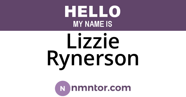Lizzie Rynerson