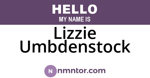 Lizzie Umbdenstock