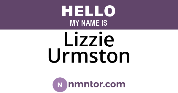 Lizzie Urmston