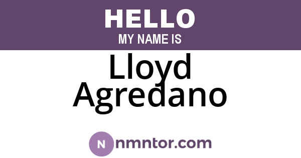 Lloyd Agredano