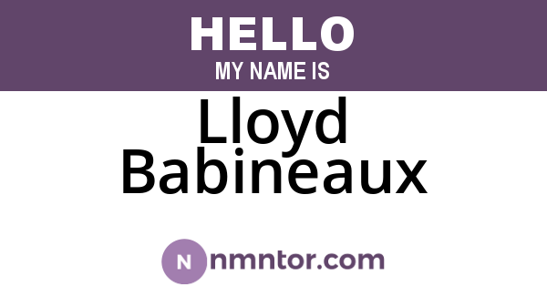 Lloyd Babineaux