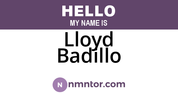 Lloyd Badillo
