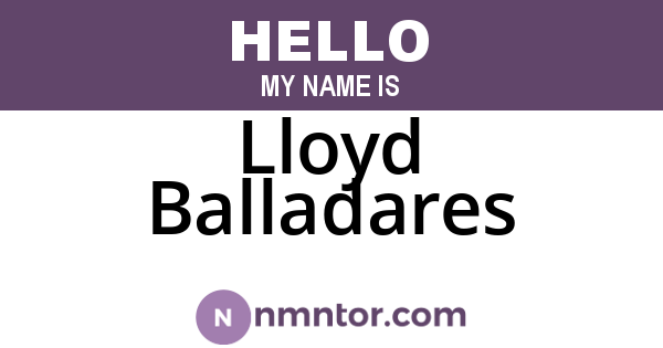 Lloyd Balladares