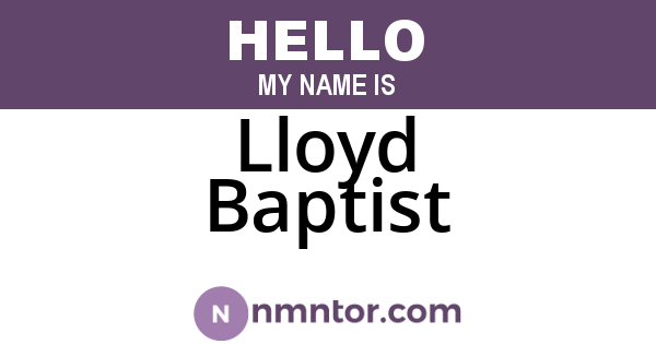 Lloyd Baptist