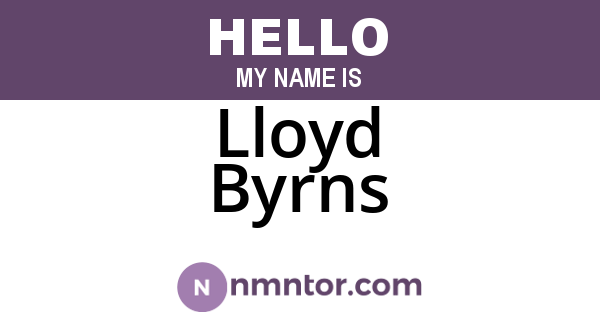 Lloyd Byrns