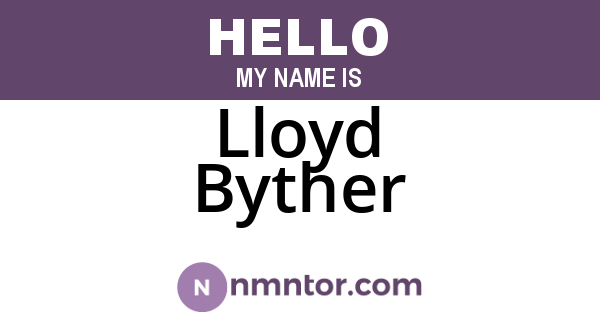 Lloyd Byther