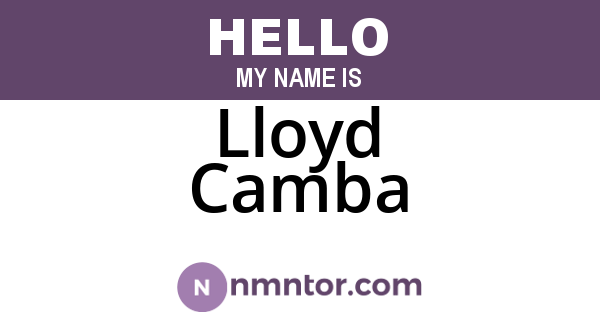 Lloyd Camba