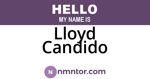 Lloyd Candido
