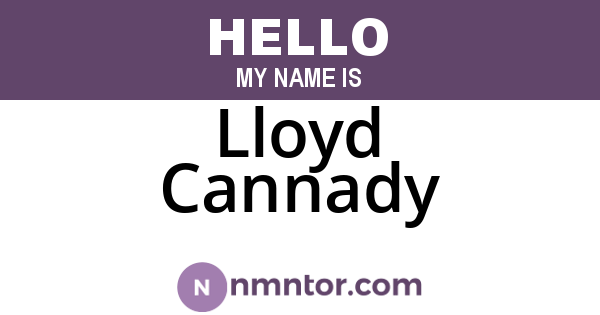 Lloyd Cannady