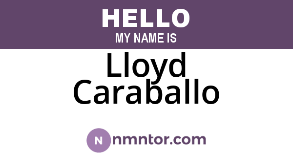 Lloyd Caraballo