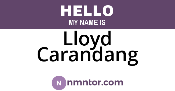 Lloyd Carandang