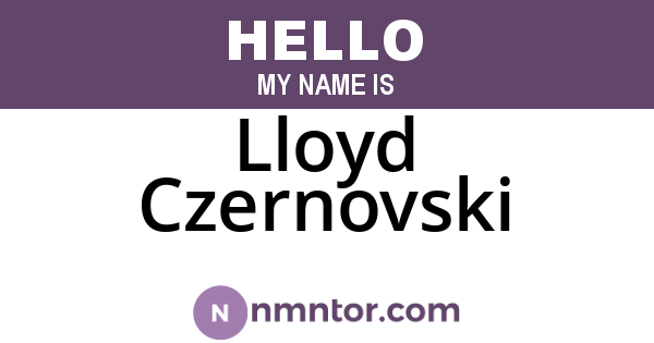 Lloyd Czernovski