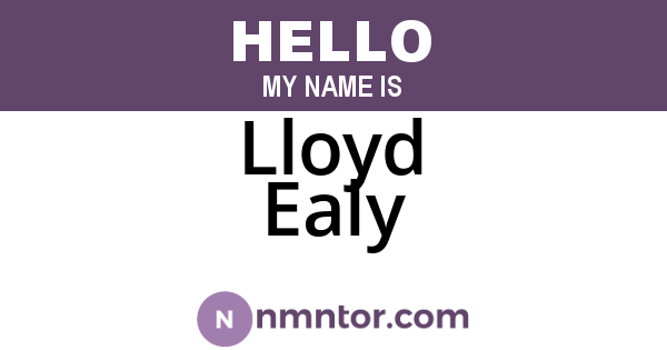 Lloyd Ealy