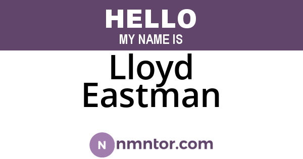 Lloyd Eastman