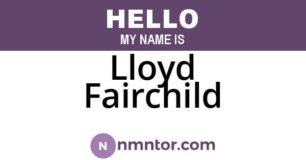 Lloyd Fairchild