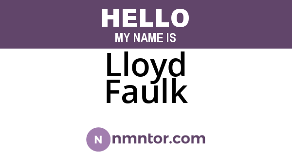 Lloyd Faulk