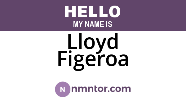 Lloyd Figeroa