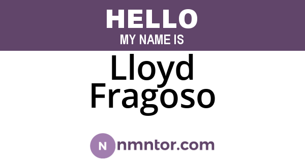 Lloyd Fragoso