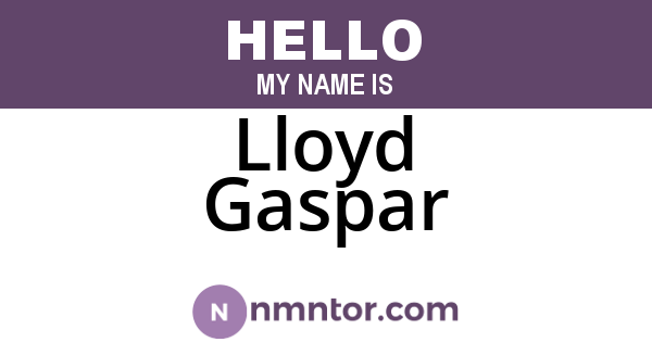 Lloyd Gaspar