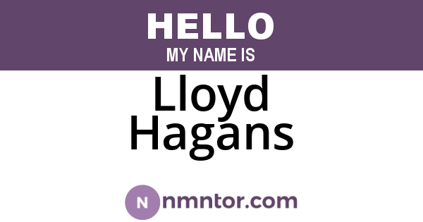 Lloyd Hagans