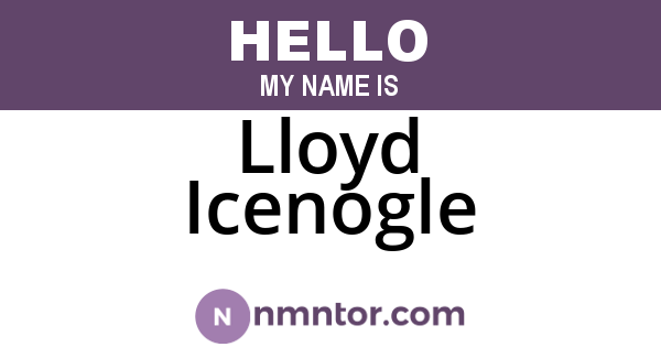 Lloyd Icenogle