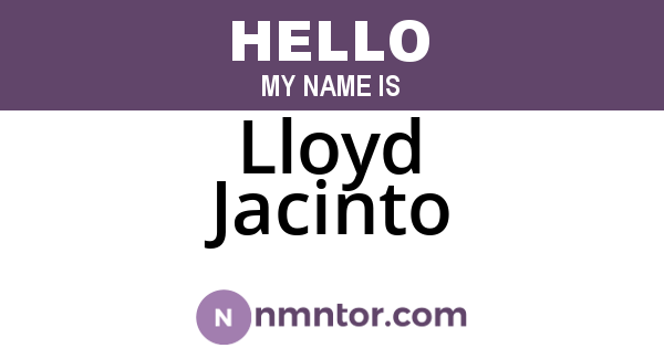 Lloyd Jacinto