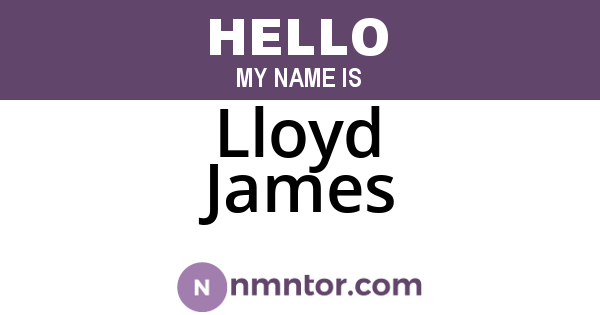 Lloyd James
