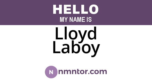 Lloyd Laboy