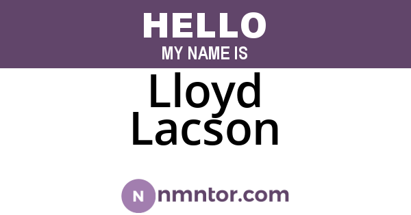 Lloyd Lacson