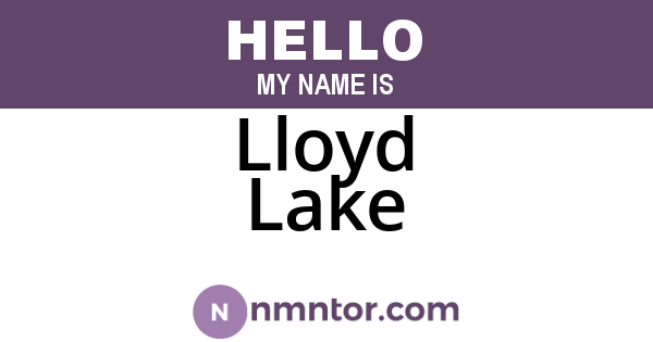 Lloyd Lake