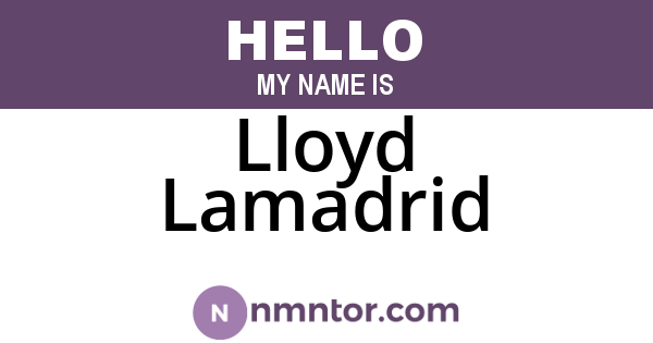 Lloyd Lamadrid