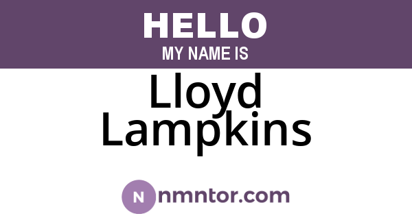 Lloyd Lampkins