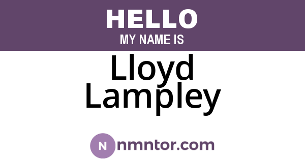 Lloyd Lampley
