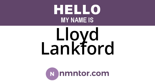 Lloyd Lankford