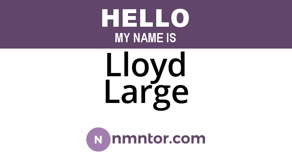 Lloyd Large