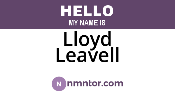 Lloyd Leavell