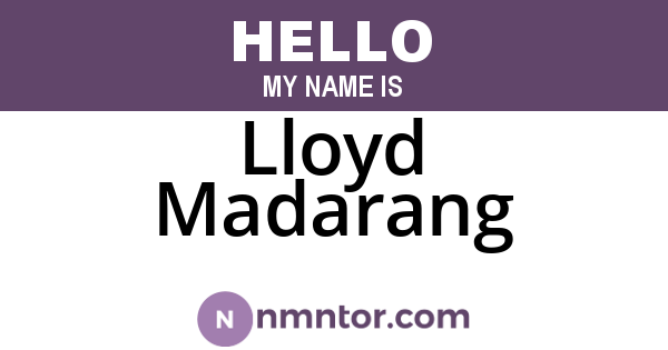 Lloyd Madarang