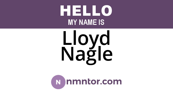 Lloyd Nagle