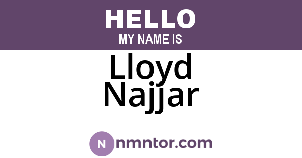 Lloyd Najjar
