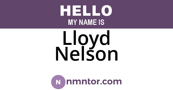 Lloyd Nelson