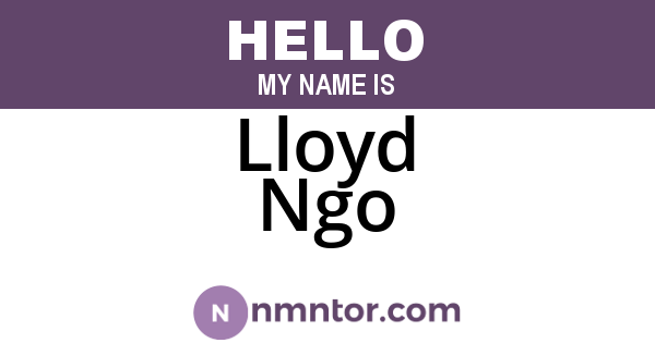 Lloyd Ngo