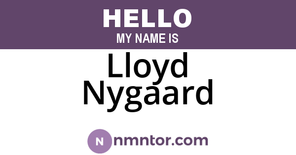 Lloyd Nygaard